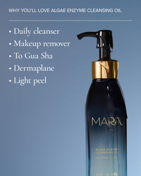 MARA emulsified cleansing oil milky texture illustrating easy rinseability and clean finish