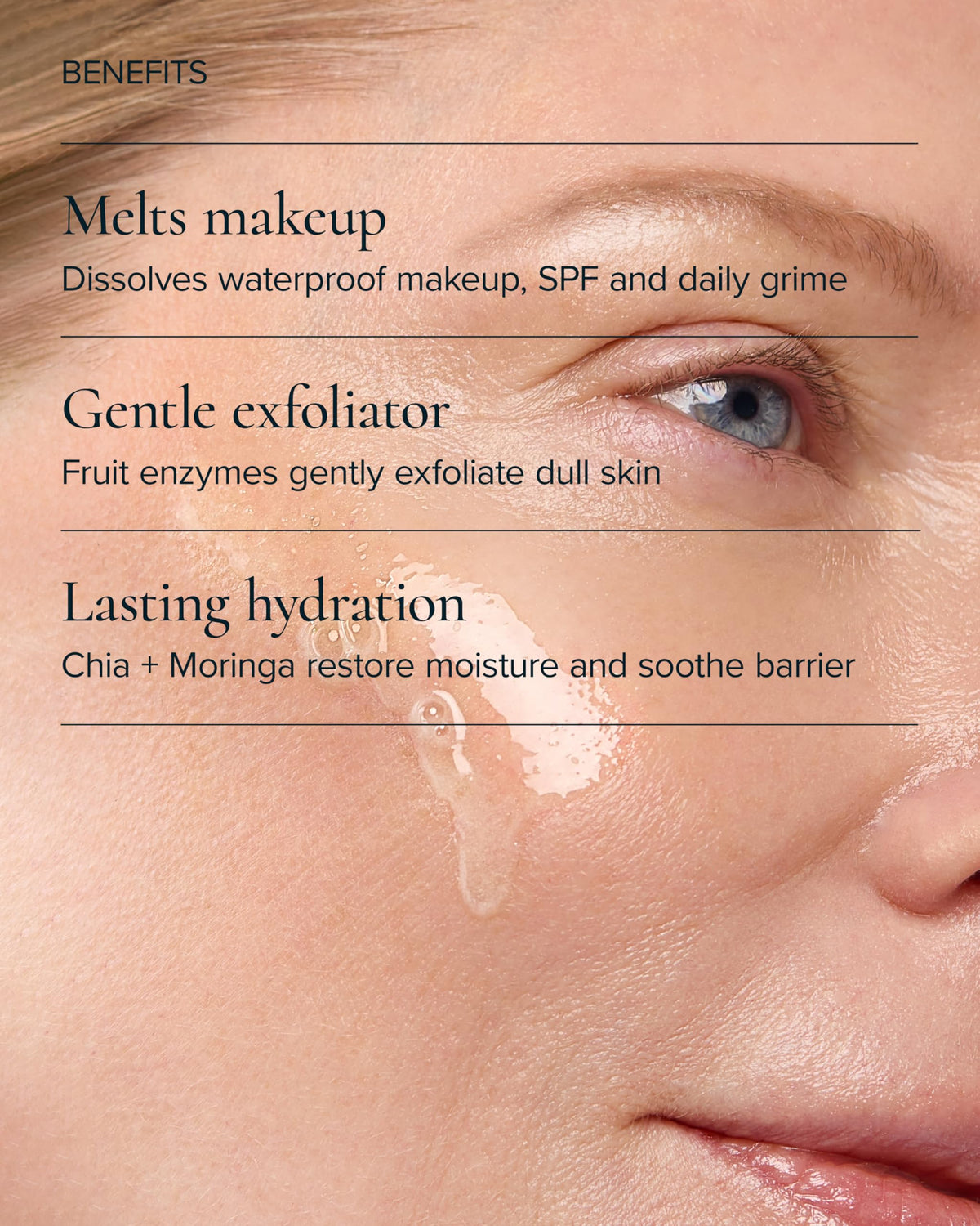 MARA oil texture on skin showing smooth, lightweight glide and quick spreadability