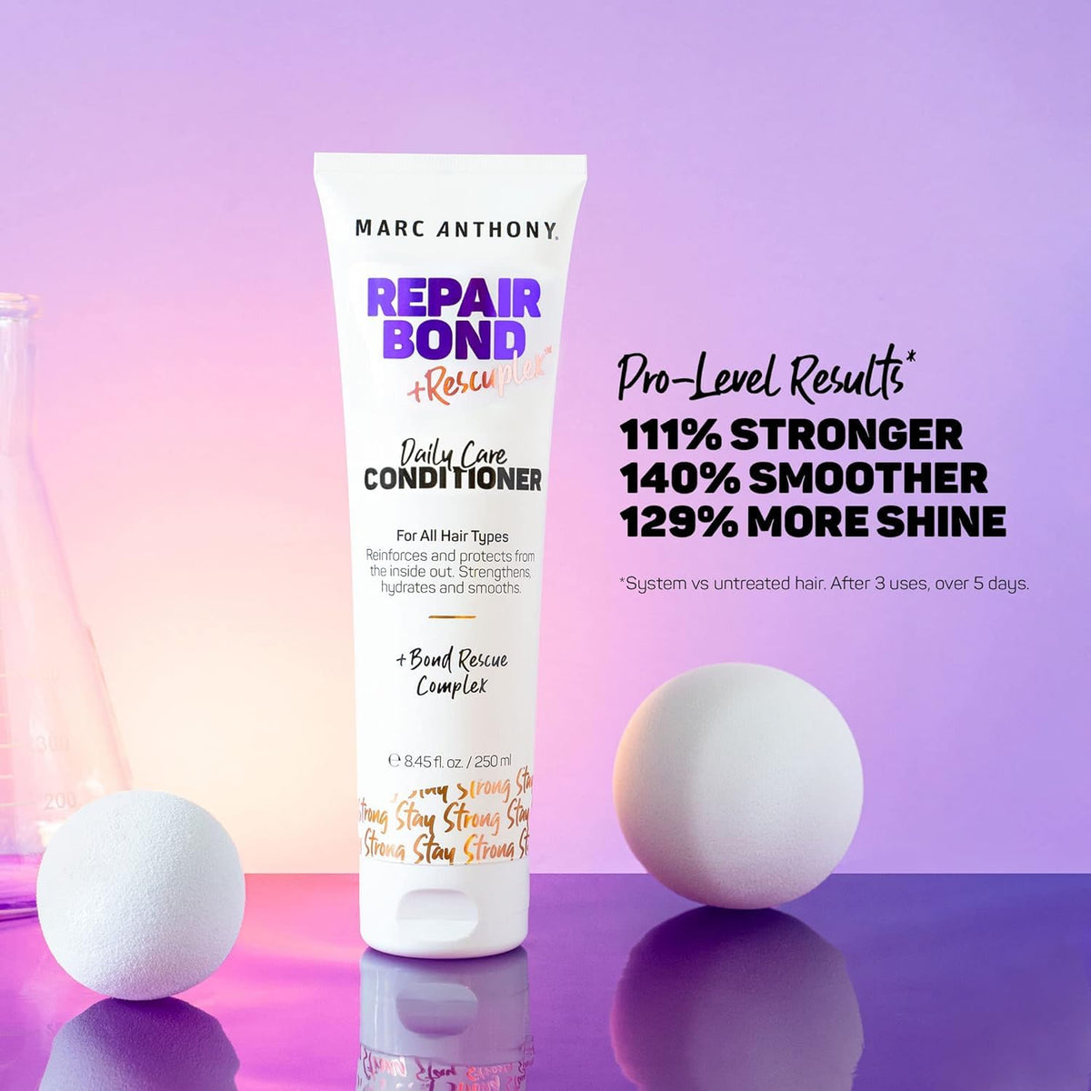 Marc Anthony creamy conditioner texture on hand demonstrating rich hydration