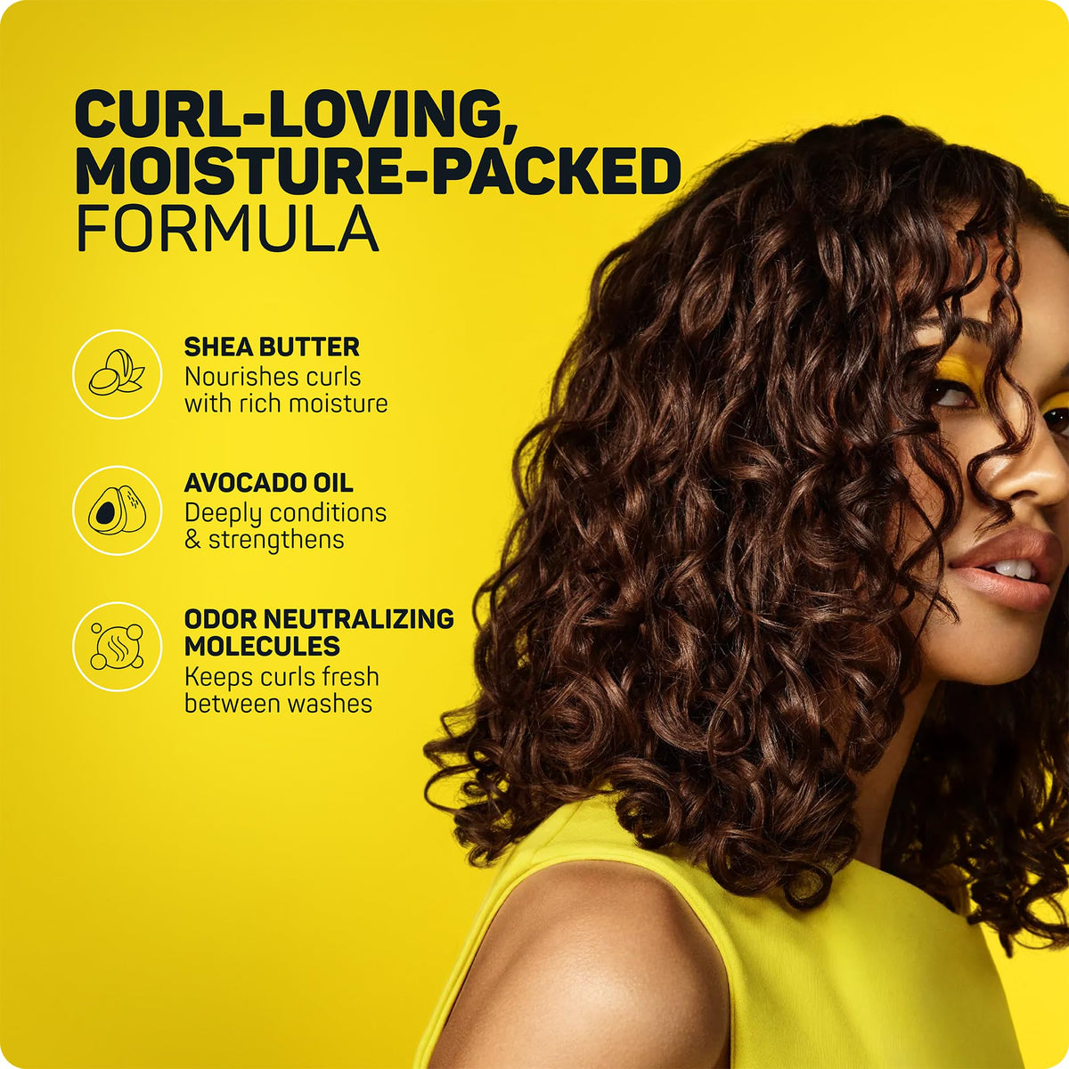 Marc Anthony before and after curls showing reduced frizz and definition