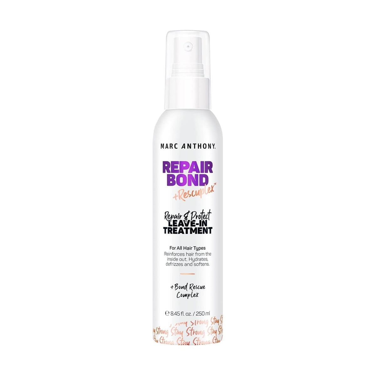 marc anthony front packaging shows bottle and label for repair bond leave-in