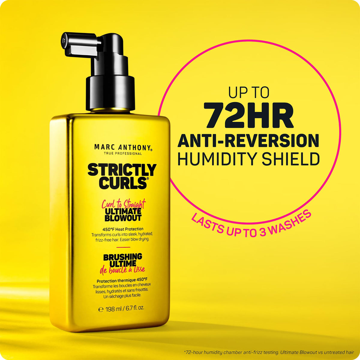 Marc Anthony applied during blow-dry for smoother, faster styling