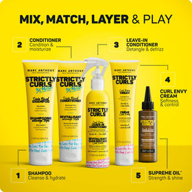 Marc Anthony ingredients label closeup showing shea butter, avocado oil and vitamin E