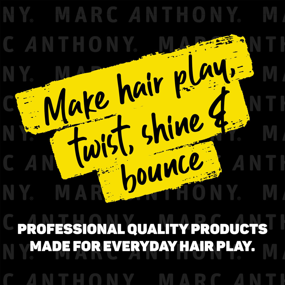Marc Anthony label close-up highlighting biotin, phytokeratin, and polymers