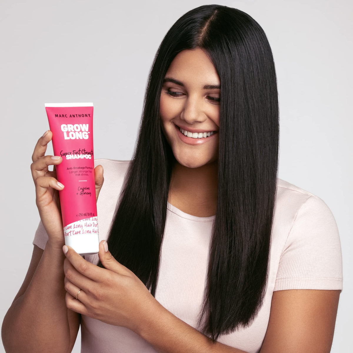 Marc Anthony shampoo lather closeup showing gentle foam and clean rinse