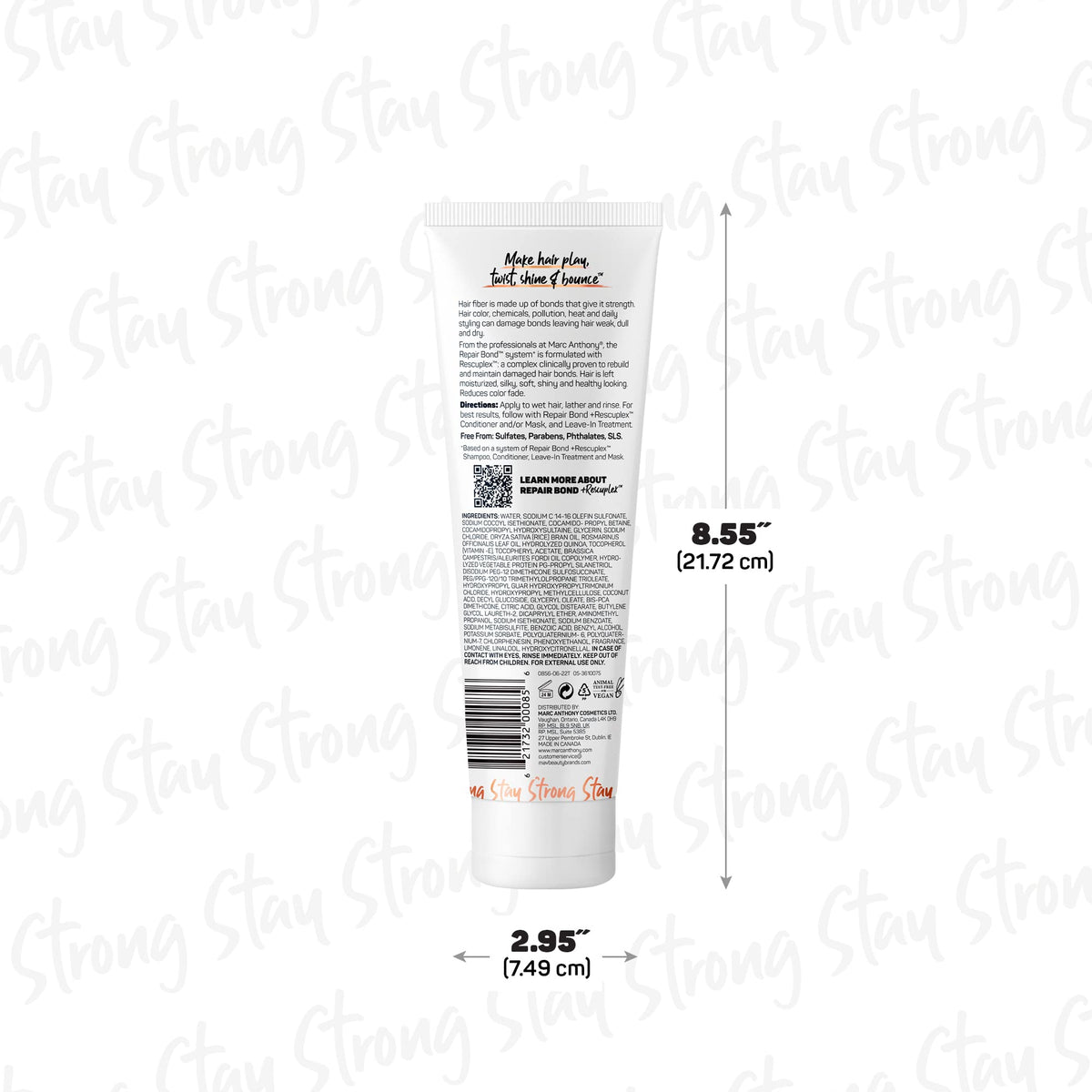 Marc Anthony shampoo pouring from bottle into palm showing easy dispensing and pre-wash application benefit