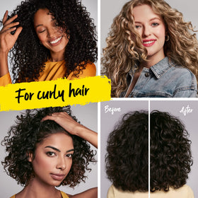 Marc Anthony before and after curls showing improved definition and shine