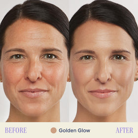 MARCELLE application on fingertips blending onto skin, shows easy spreadability benefit