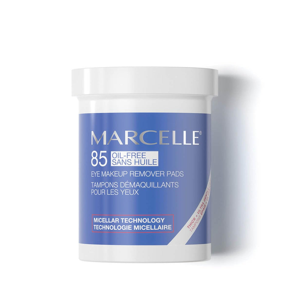 marcelle front packaging showing 85 pads and product benefits for gentle removal