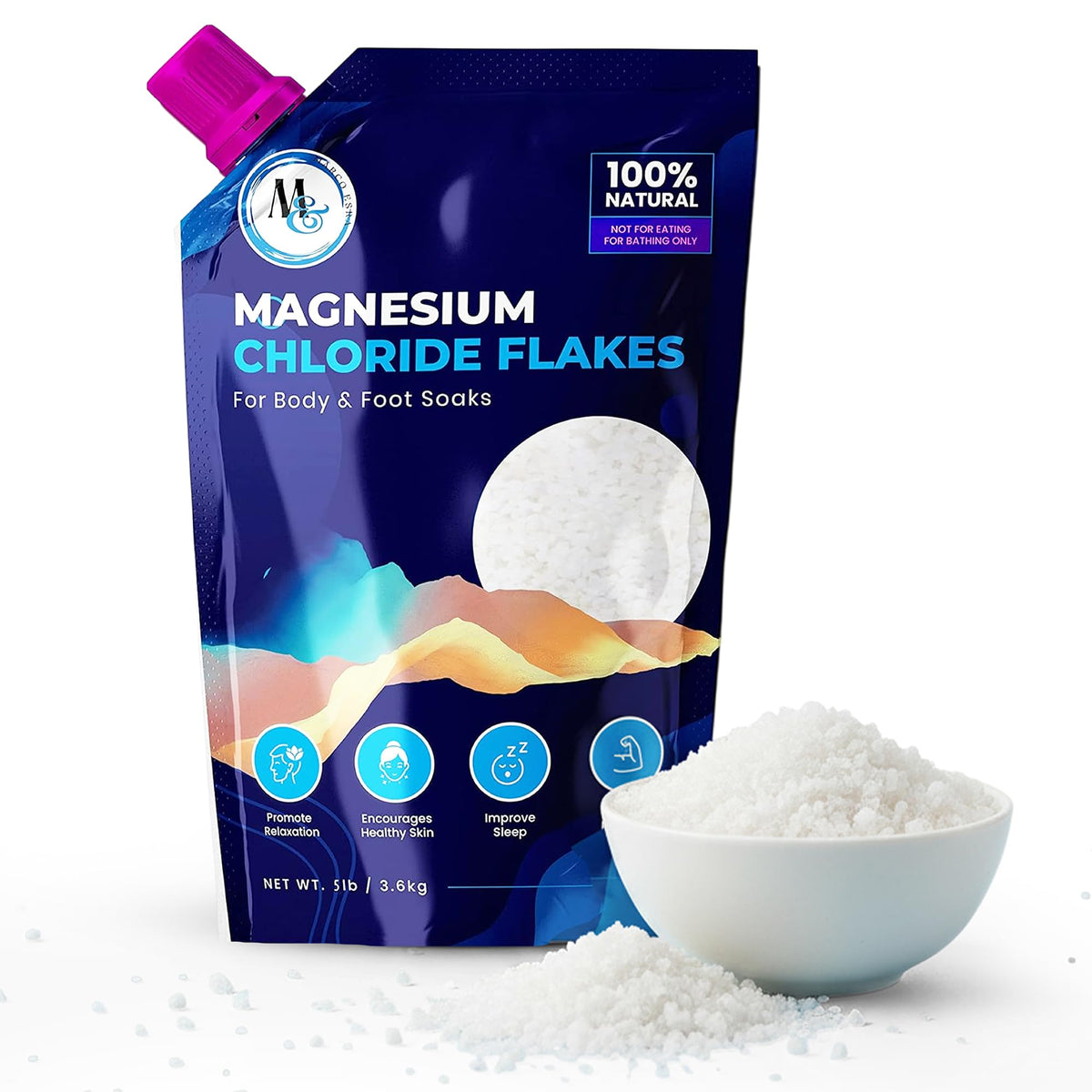 MARCO ESRA close-up of fine magnesium flakes highlighting quick dissolution benefit
