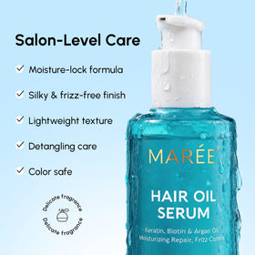 MAREE applied to damp hair demonstrating easier styling and detangling
