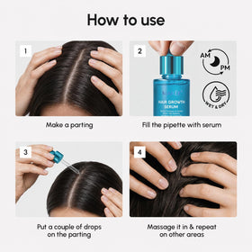 MAREE illustrative before and after hair texture, visual thicker-looking hair benefit