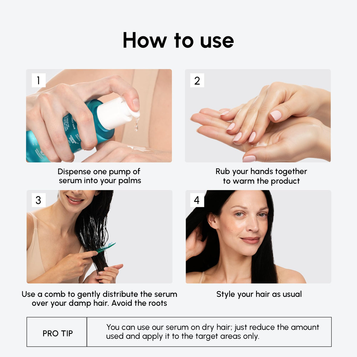 MAREE cap and pump detail illustrating secure packaging and easy dispensing