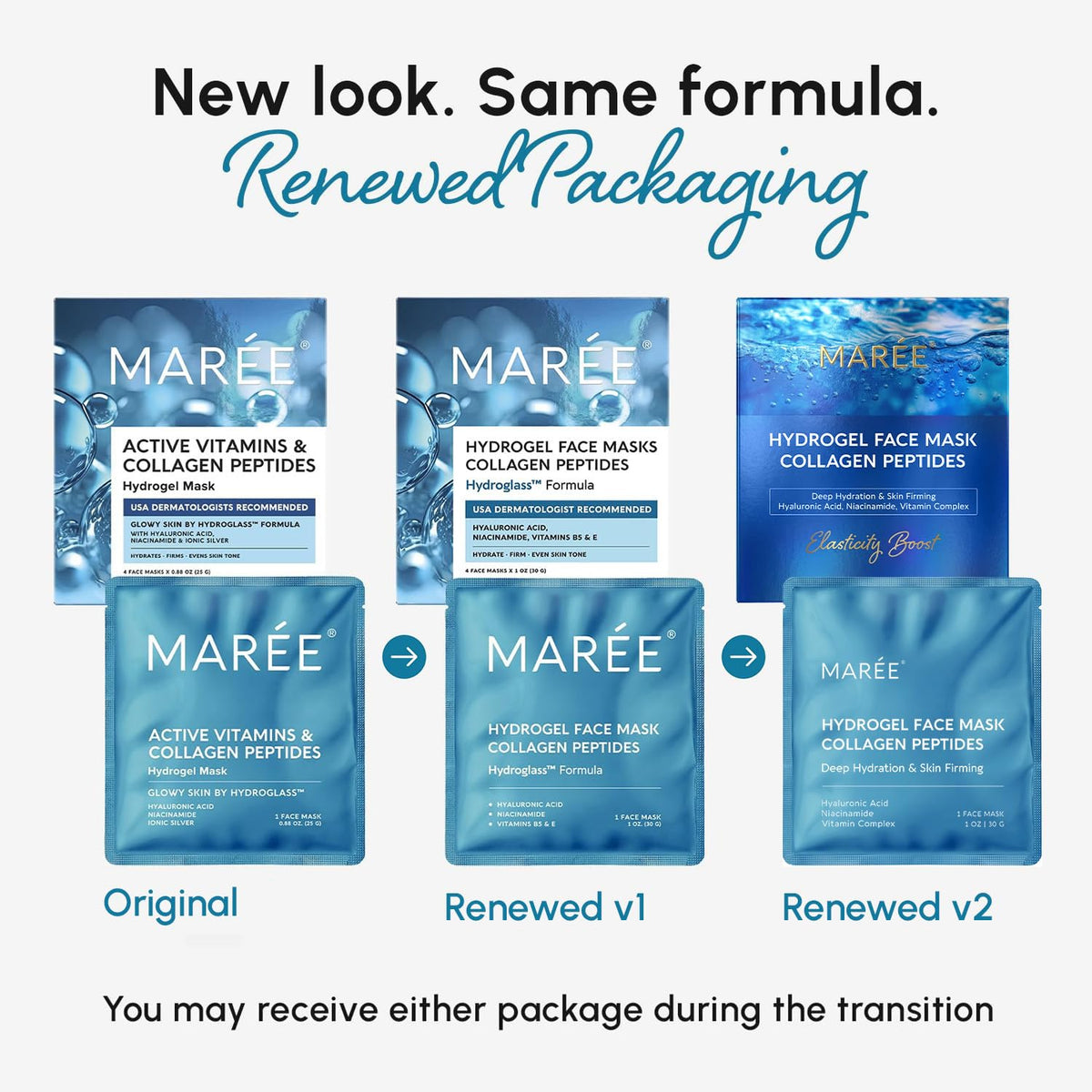 MAREE close-up of hydrogel mask texture highlighting cooling, soothing feel