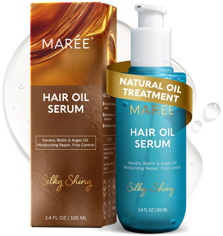 MAREE front bottle displaying product branding and sleek packaging benefit of clear identification