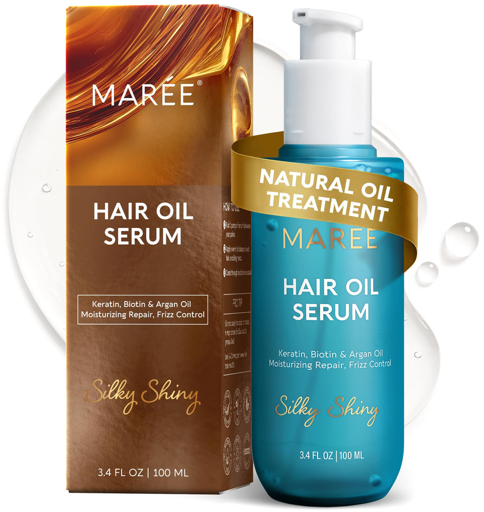 MAREE front bottle displaying product branding and sleek packaging benefit of clear identification