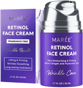MAREE jar front view showing tinted retinol moisturizer for daily coverage