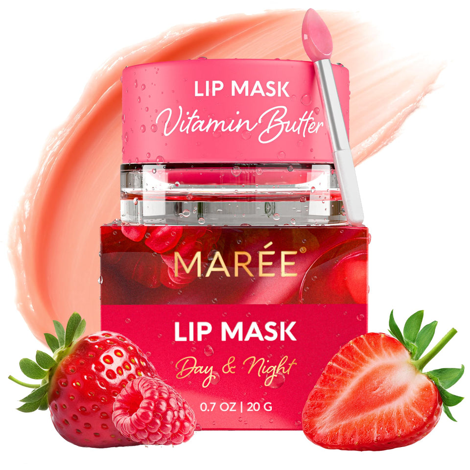 MAREE front jar showing packaging and berry scent for visible hydration
