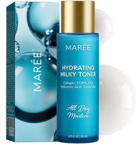 MAREE front packaging milky toner showing bottle and label for hydration