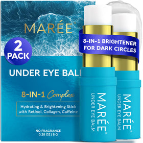 MAREE front packaging showing two under eye balm sticks for quick hydration