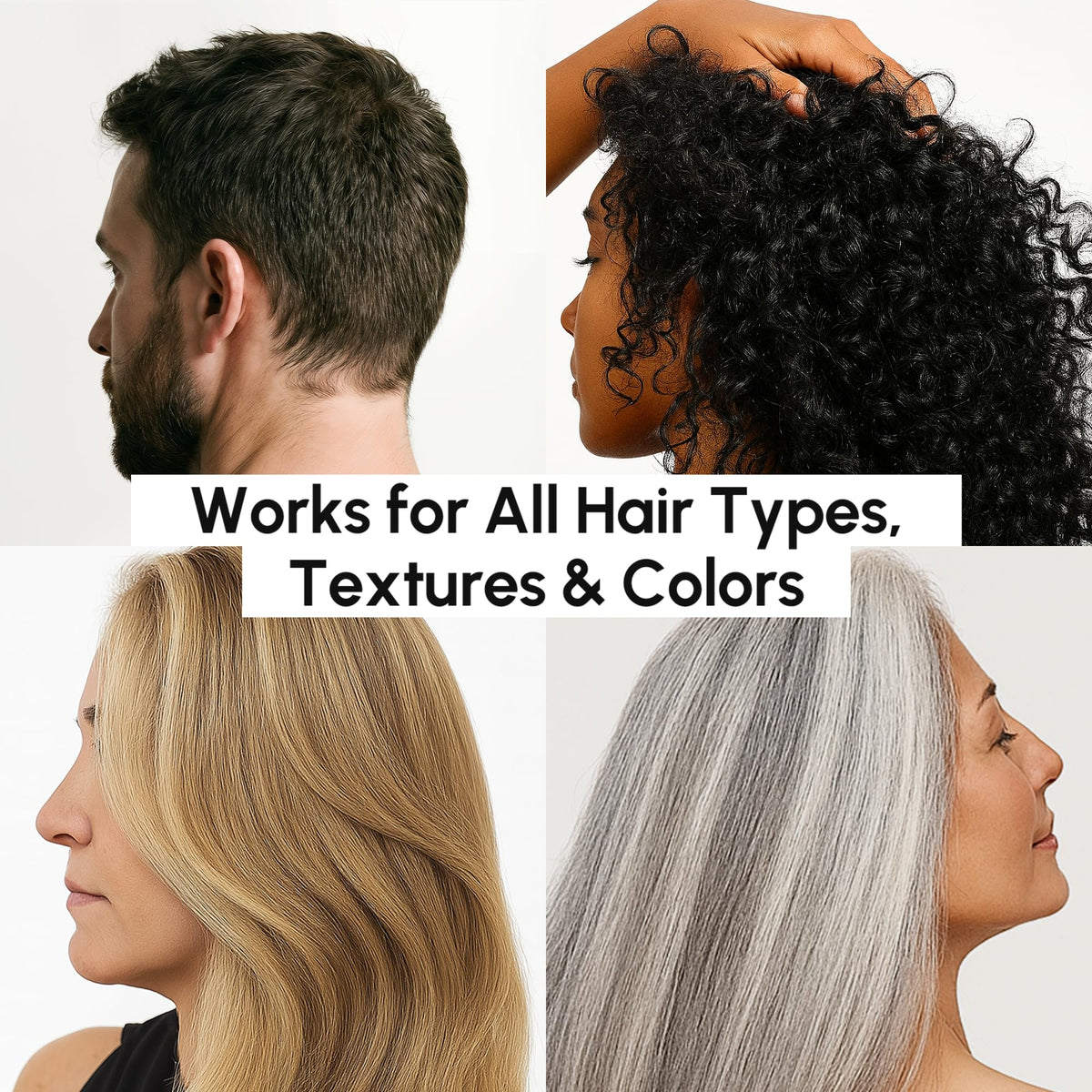 MAREE hair before and after styling example, demonstrates fuller-looking hair effect