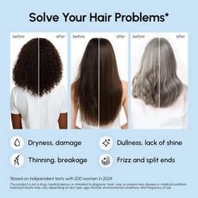 MAREE ingredients visual with argan oil and keratin for nourishing care