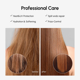 MAREE ingredient graphic showing keratin and biotin benefits for stronger strands