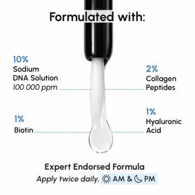 MAREE serum texture close-up highlighting smooth formulation for easy nightly application