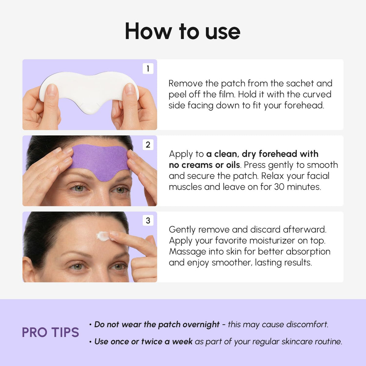 MAREE woman applying patch at mirror showing easy at-home quick treatment