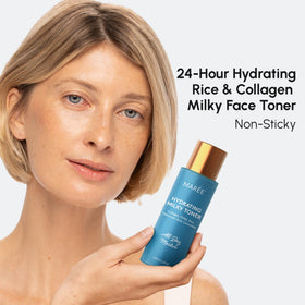 MAREE open cap dispensing milky toner illustrating easy application