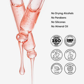 MAREE PDRN serum applied on skin fingertip demonstrating smooth, dewy finish