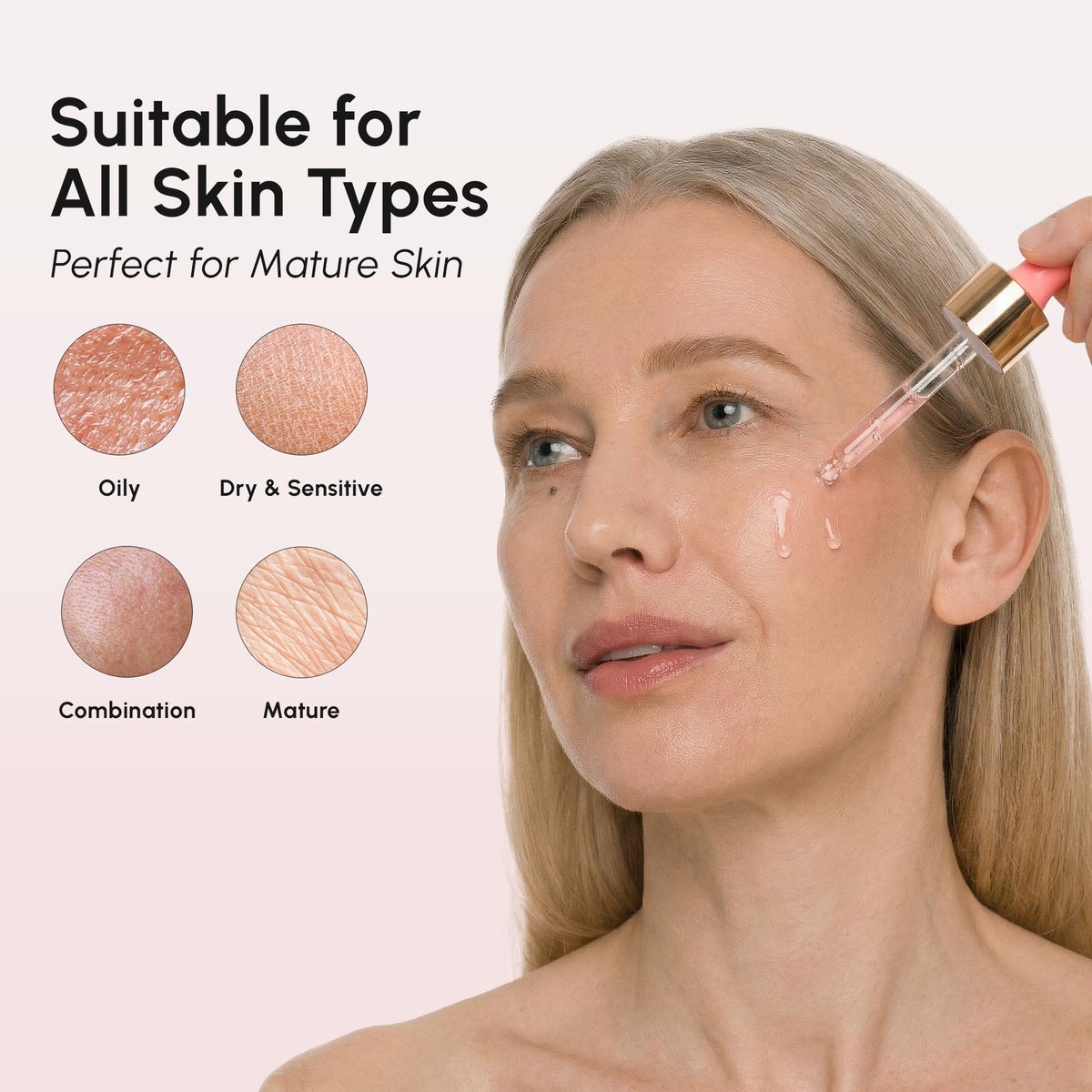 MAREE PDRN serum scale next to hand showing compact glass bottle for travel