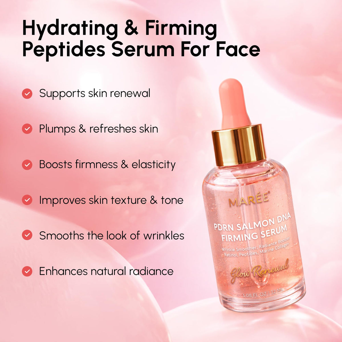 MAREE PDRN serum texture close-up highlighting lightweight, fast-absorbing finish