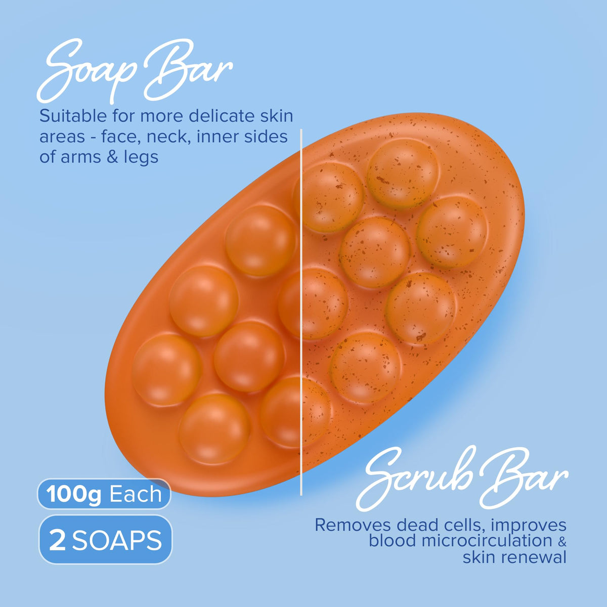 MAREE scrub bar texture with apricot seeds for mild exfoliation