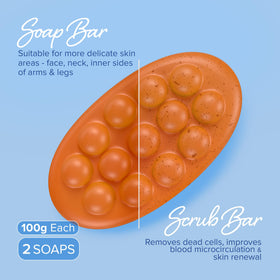MAREE scrub bar texture with apricot seeds for mild exfoliation