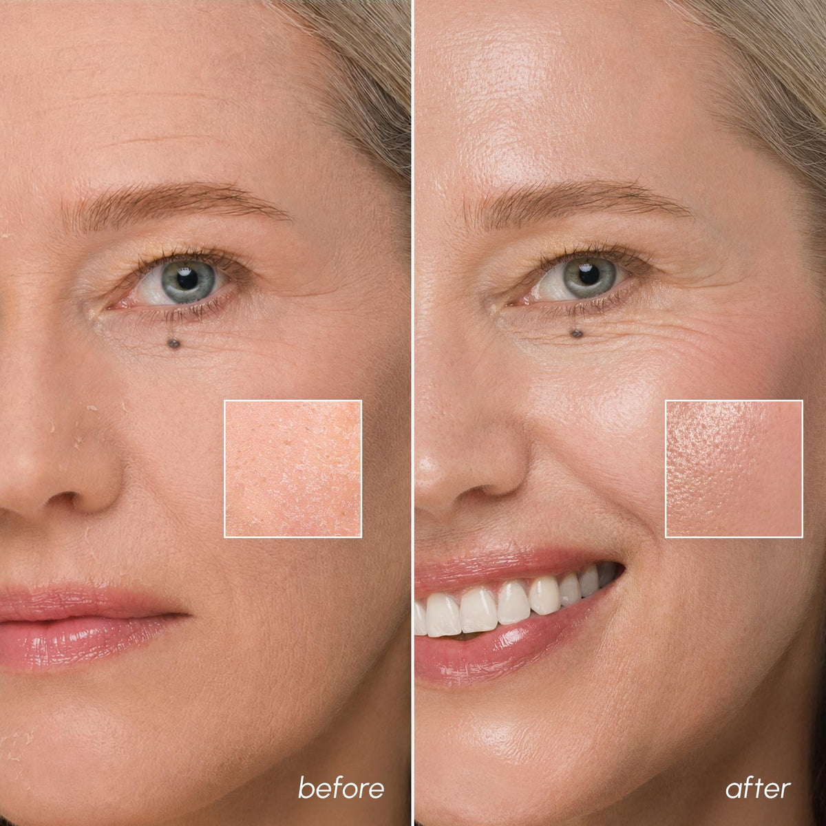 MAREE serum pouring from sachet showing concentrated hydration boost
