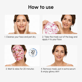 MAREE six masks laid out to show pack quantity and colorful sheets