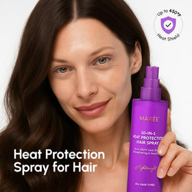 MAREE spray nozzle close-up demonstrating even mist and easy application benefit