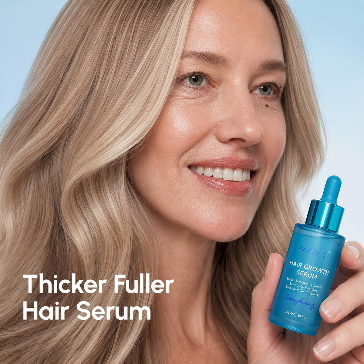 MAREE serum texture pool highlighting lightweight, fast-absorbing benefit