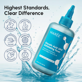 MAREE in bathroom routine scene illustrating daily skincare layering benefit