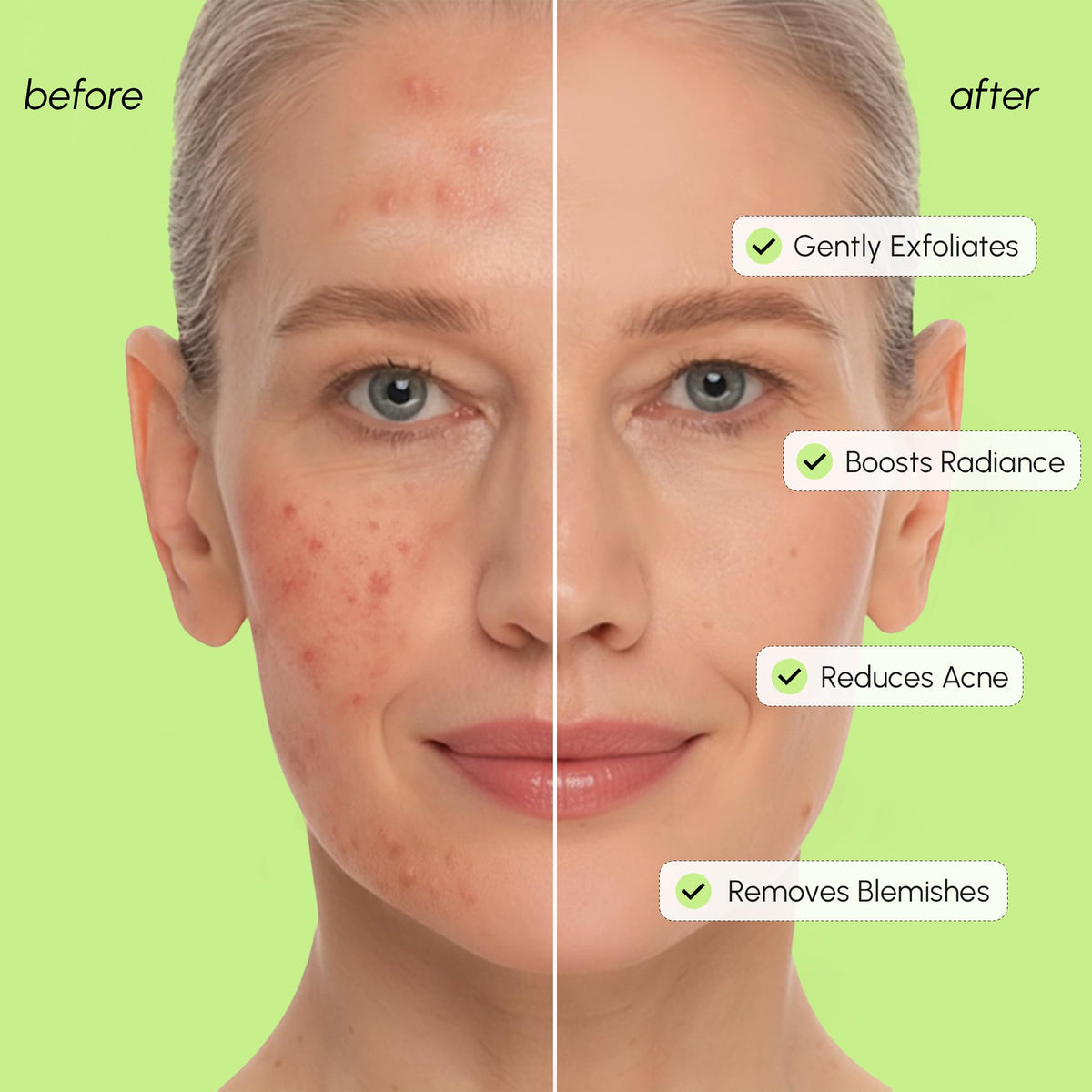 MAREE application in hand showing easy application and gentle exfoliation benefit