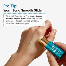 MAREE balm stick applied on hand demonstrating smooth spread and quick absorption