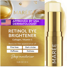 MAREE under eye balm stick front packaging showing compact design and easy use