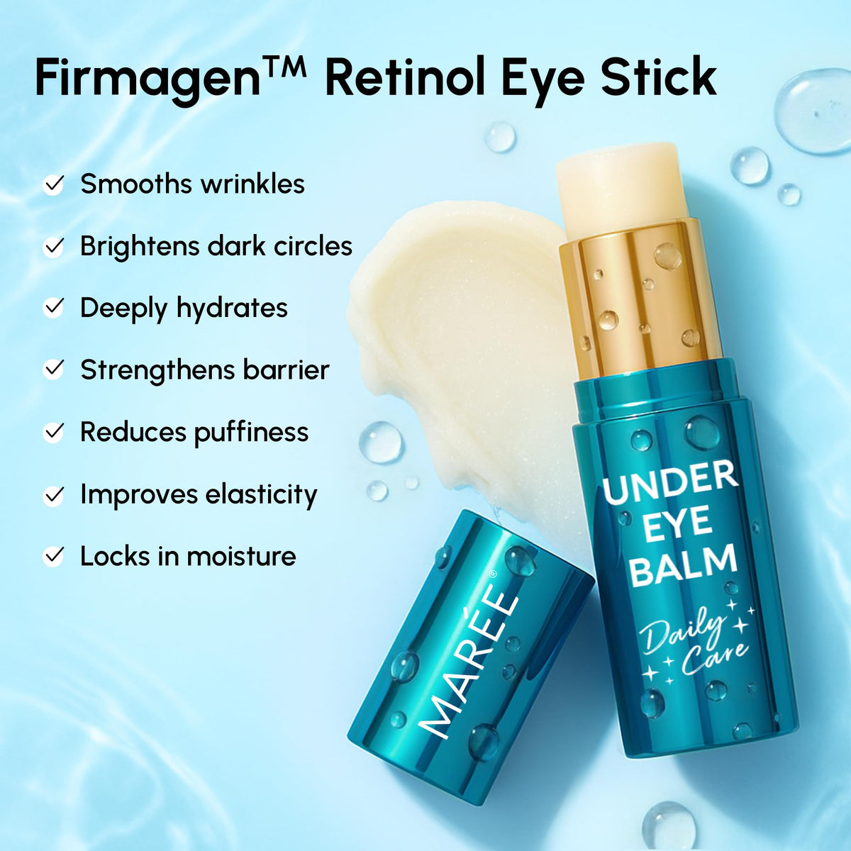 MAREE applying stick under eye illustrating targeted brightening and smoothing