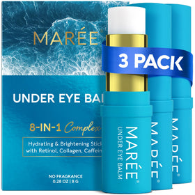 MAREE front packaging showing under eye balm stick and benefit of quick refresh