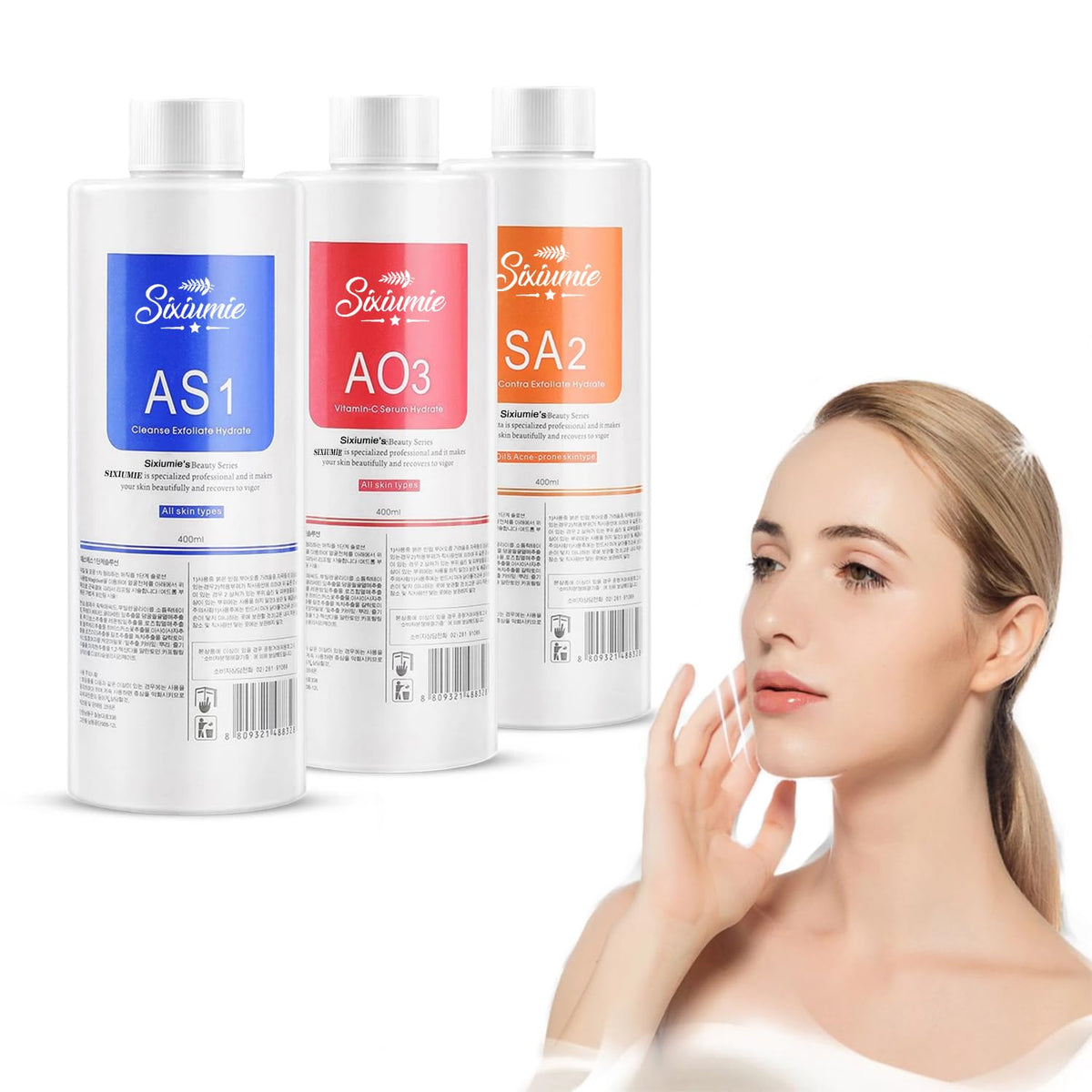 Marfort three bottles front view showing kit benefits and professional use