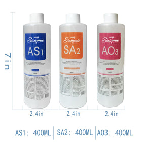 Marfort size comparison handheld scale showing 400ml volume per bottle
