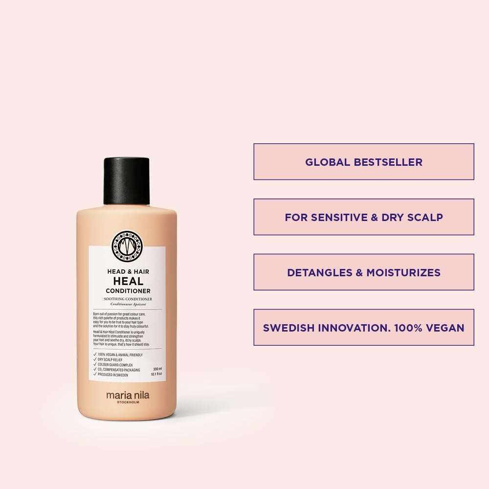 Maria Nila label detail highlighting aloe vera and piroctone olamine benefits