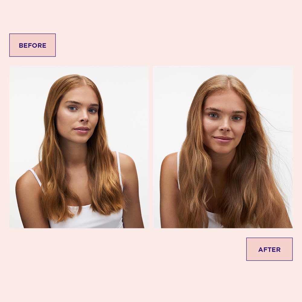 Maria Nila before and after hair showing lifted volume and texture