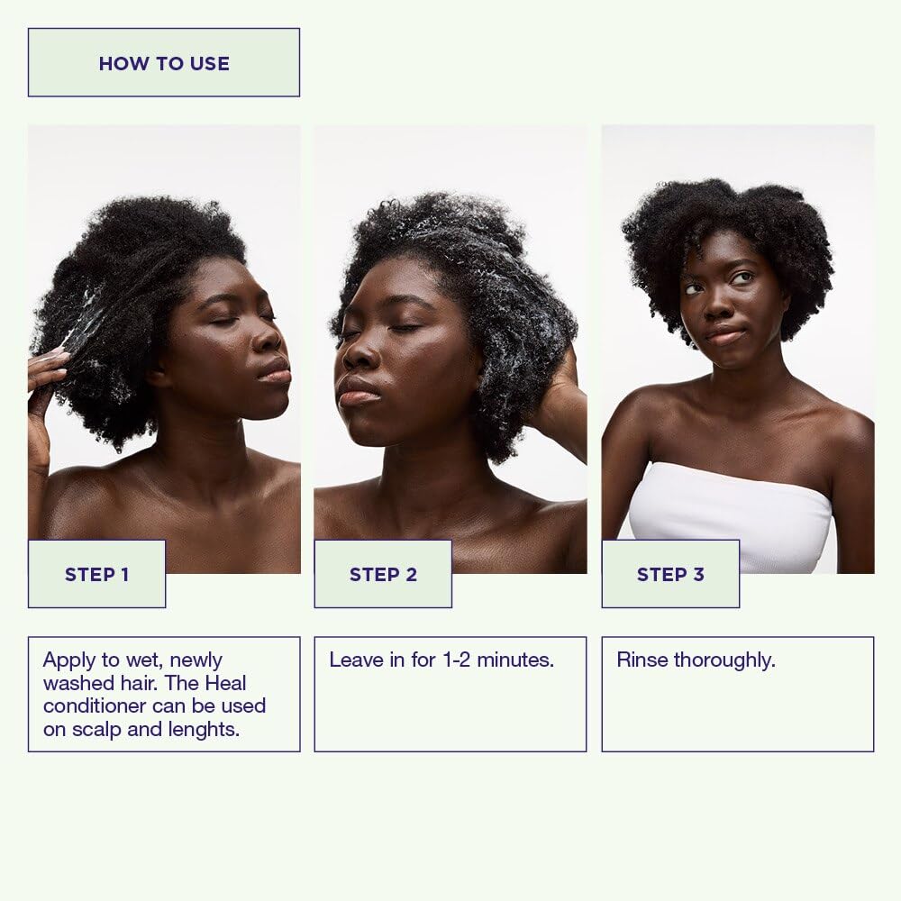 Maria Nila conditioner applied to hair in hand for soothing moisture